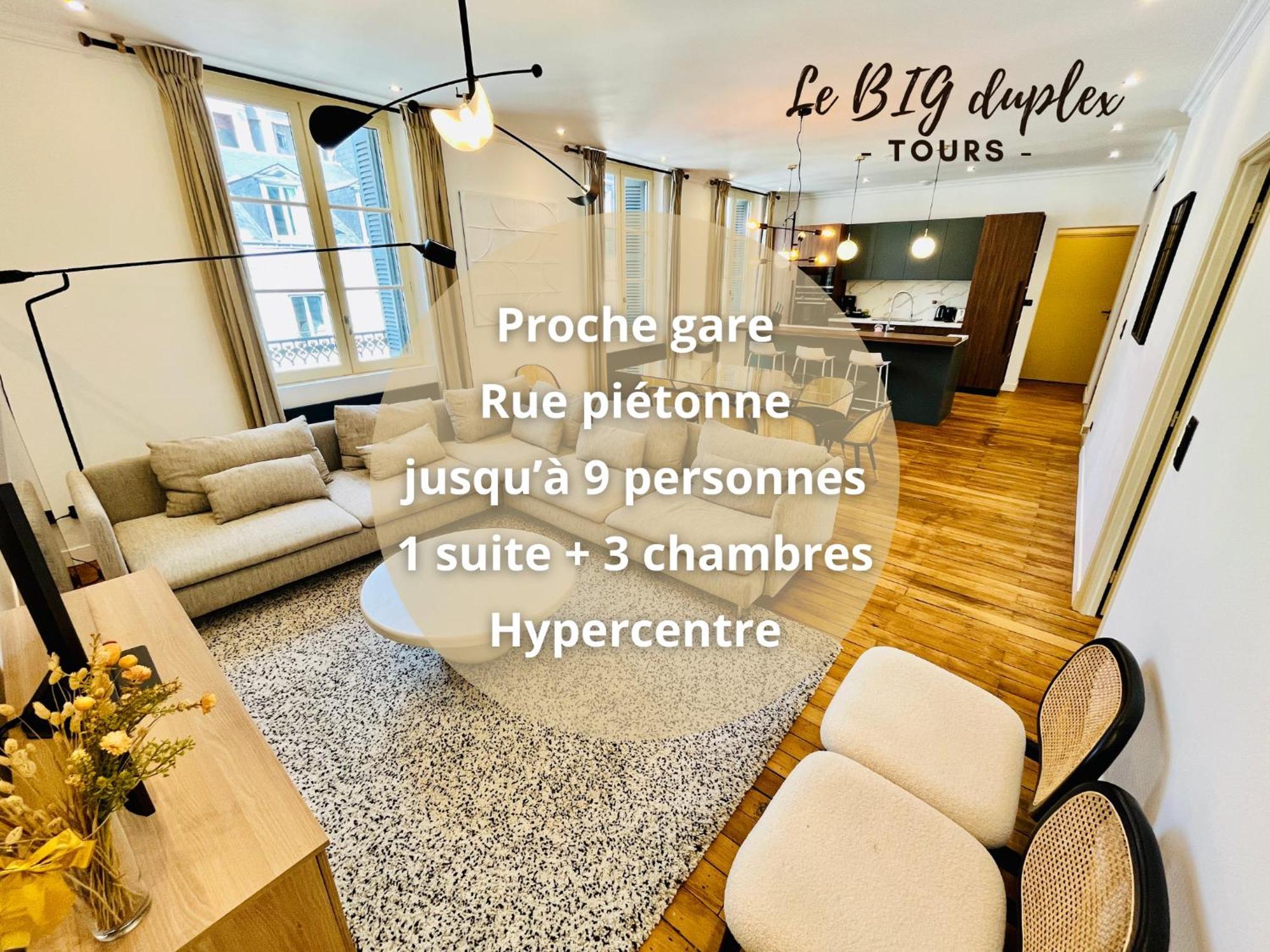 Le Big Duplex, Hypercentre, 4 Chambres, Spacieux Tours Exterior foto